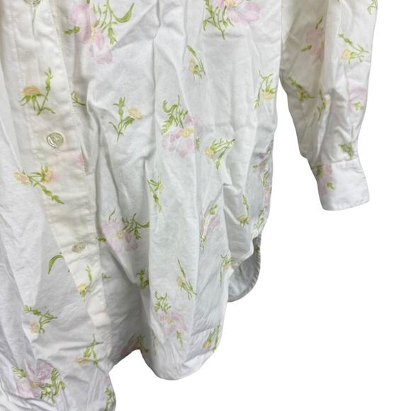 Victorias Secret Gold Label Vintage Button Up Sleep Shirt Long Sleeve Cotton S - Picture 7 of 16